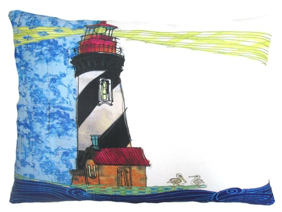 Lighthouse Outdoor Accent Pillow