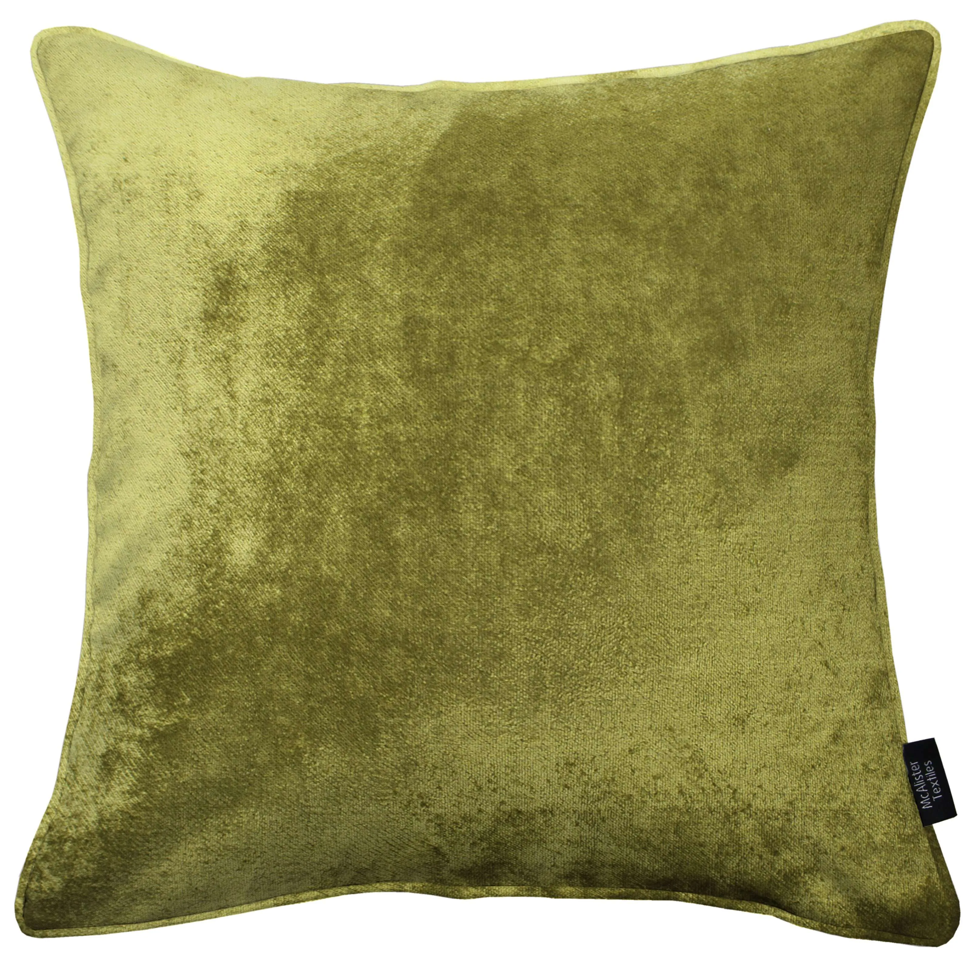 Lime Green Crushed Velvet Cushions