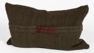 Makun Patchwork Pillow - Pello Green/Brick Stitch