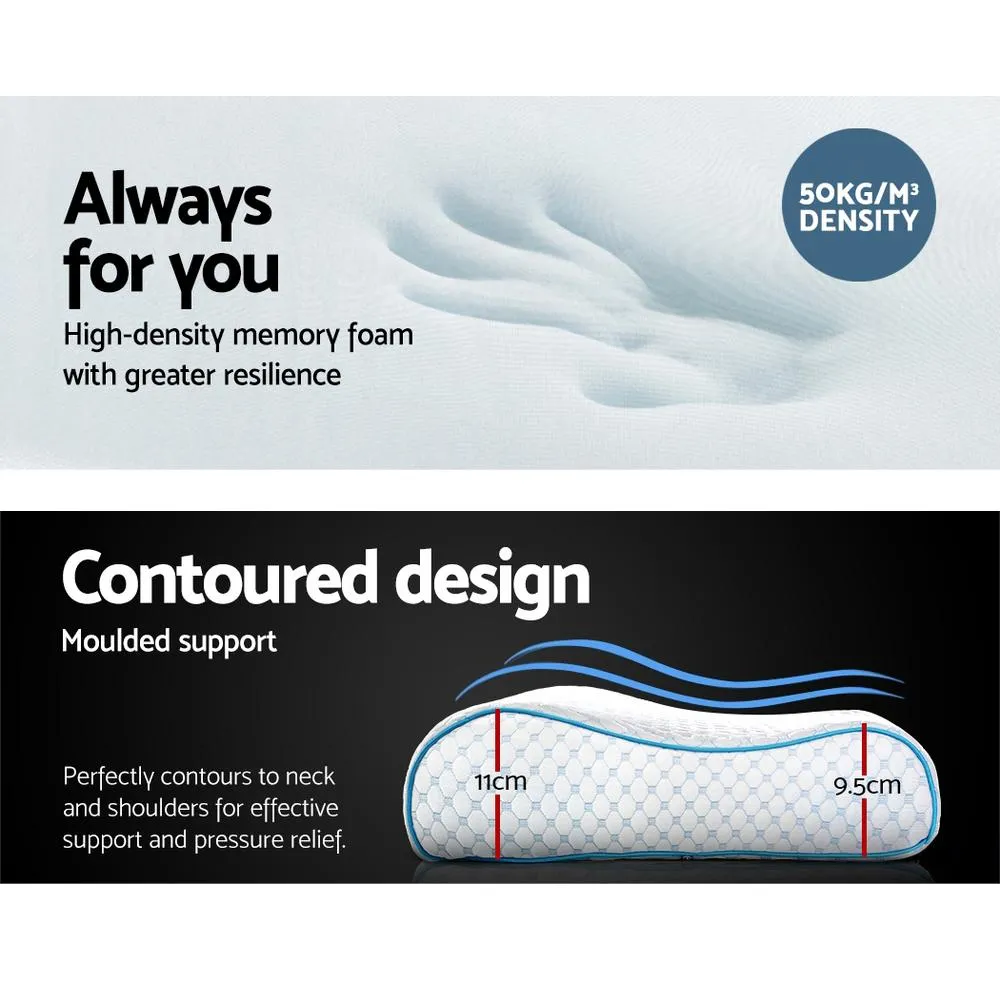 Memory Foam Pillow Ice Silk Cover Contour Pillows Cool Cervical Support