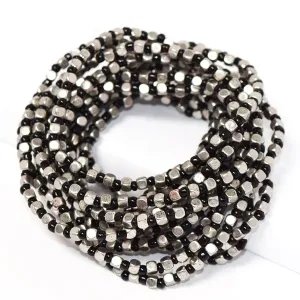 Mixed color stackable bracelet set