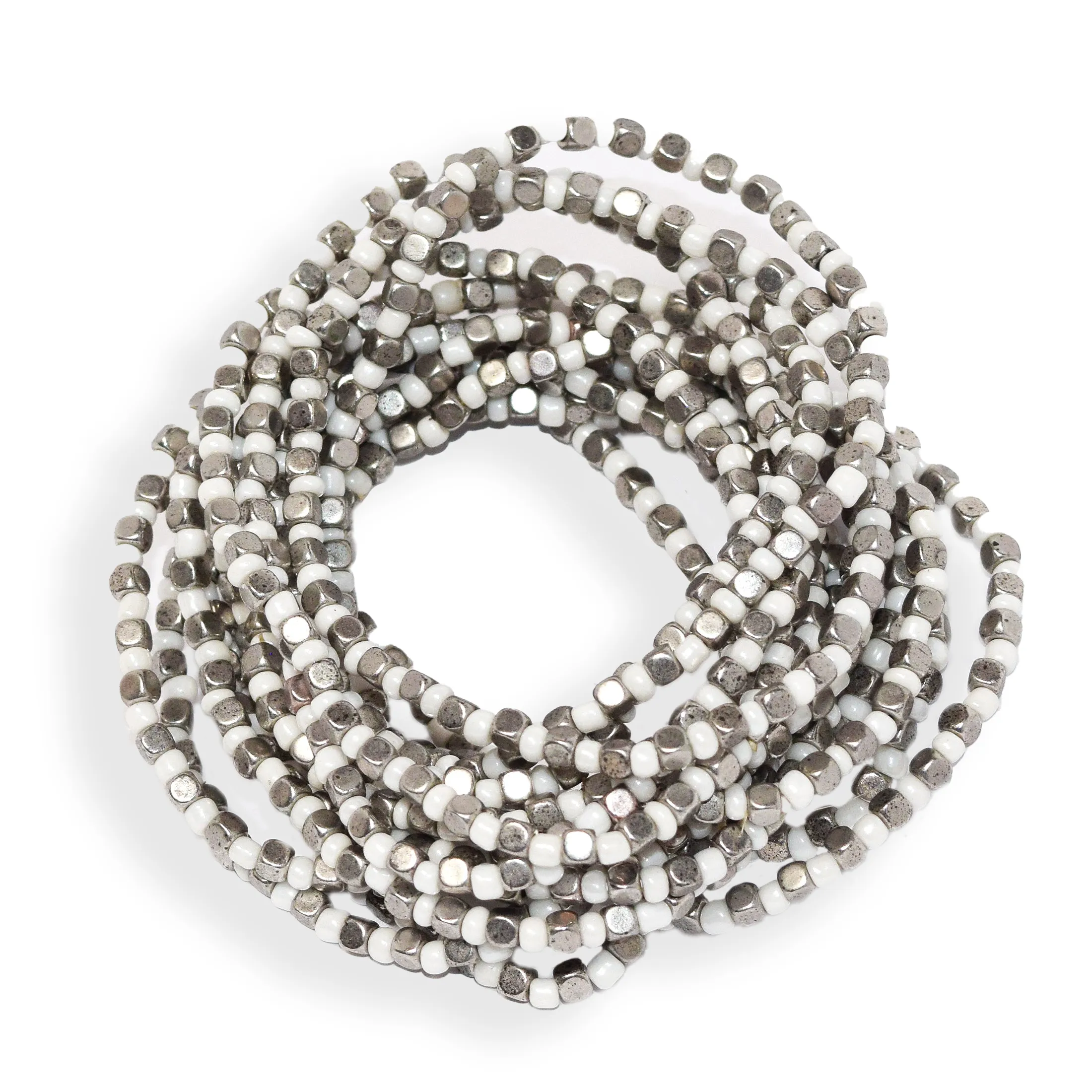 Mixed metal beaded bracelet set