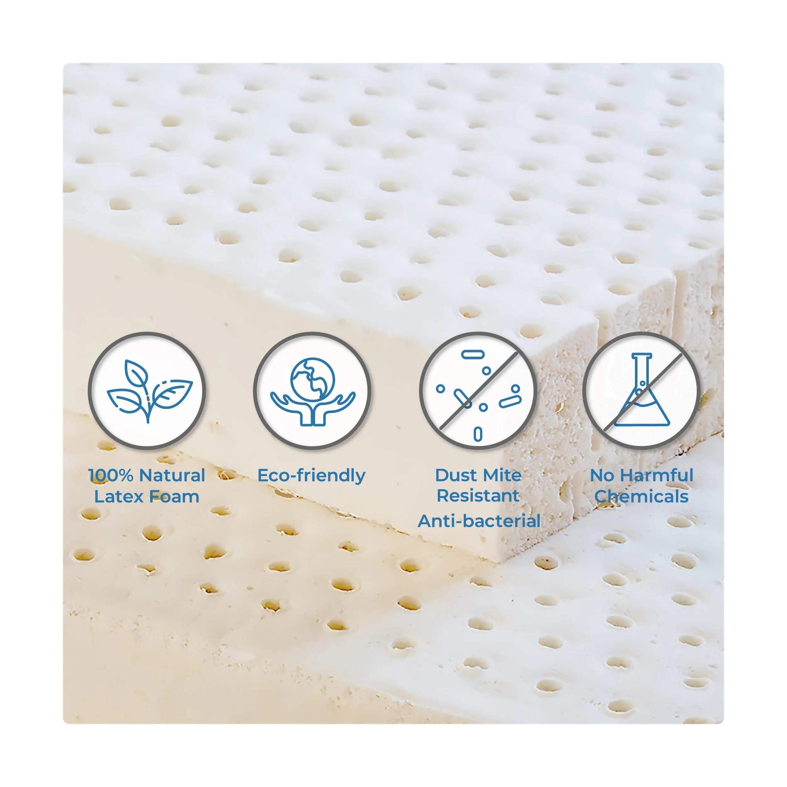 MM FOAM Hardcore - Cool, Hypoallergenic, 100% Natural Latex, Firm Mattress, 75 x 36 x 6 Inches (Single)