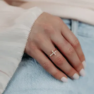 Movable East West Diamond Cross Ring