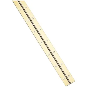 National Steel 1-1/2 In. x 72 In. Bright Brass Continuous Hinge