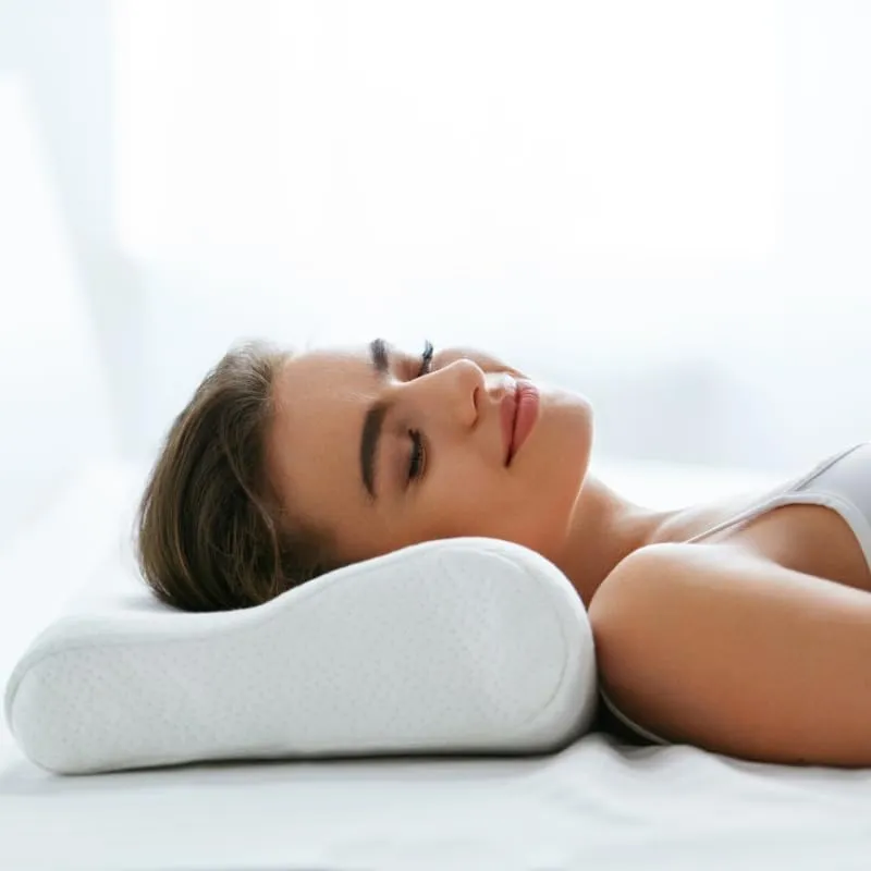 Navrang Foam & Fabrics Memory Foam Contour Pillow Pack of 3 Firmness: Medium Soft