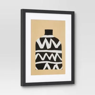 New - (Set of 2) 16" x 20" Vase Set I and II Framed Decorative Wall Art Set with Mat