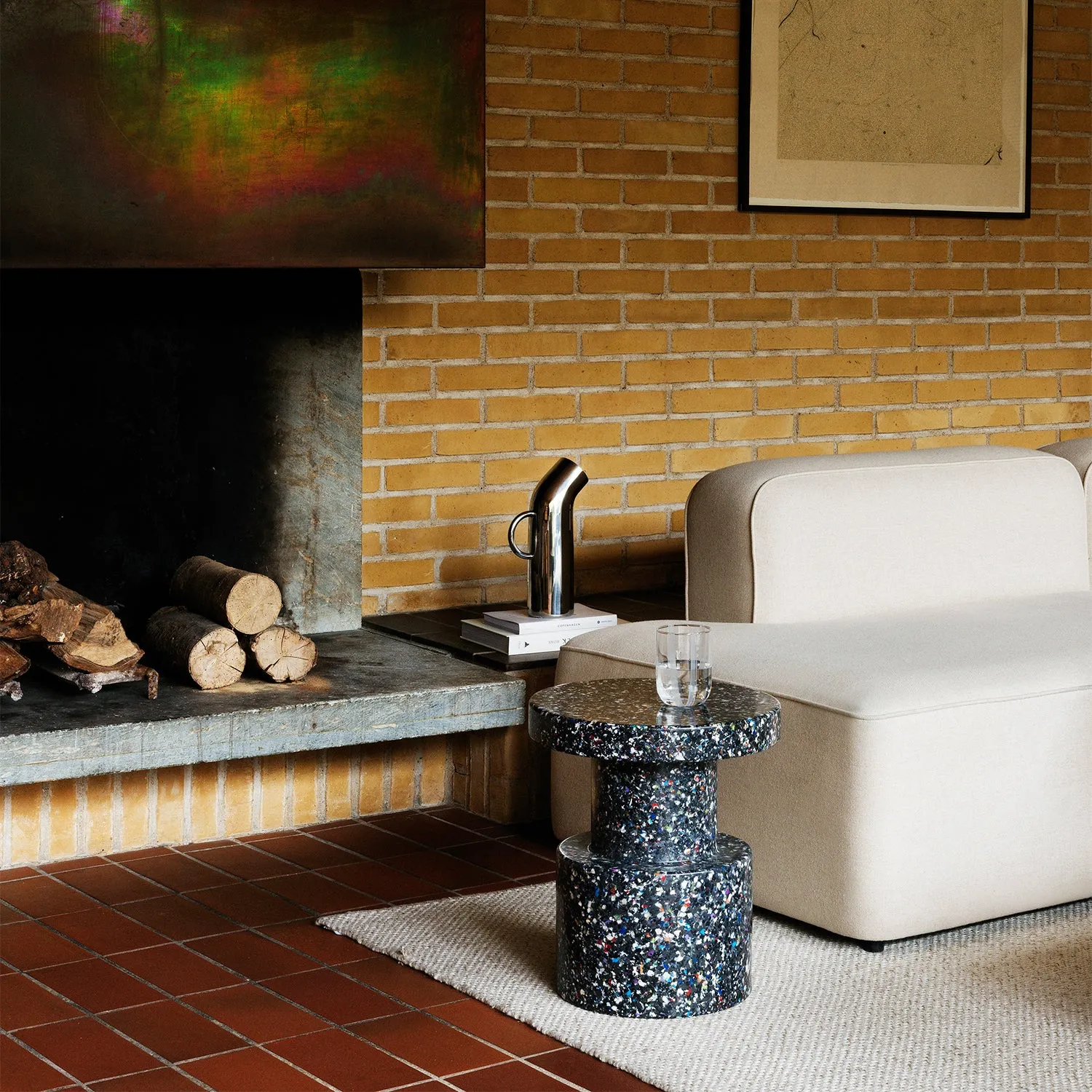 normann copenhagen | bit stool | black   multi
