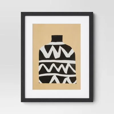 Open Box - (Set of 2) 16" x 20" Vase Set I and II Framed Decorative Wall Art Set with Mat