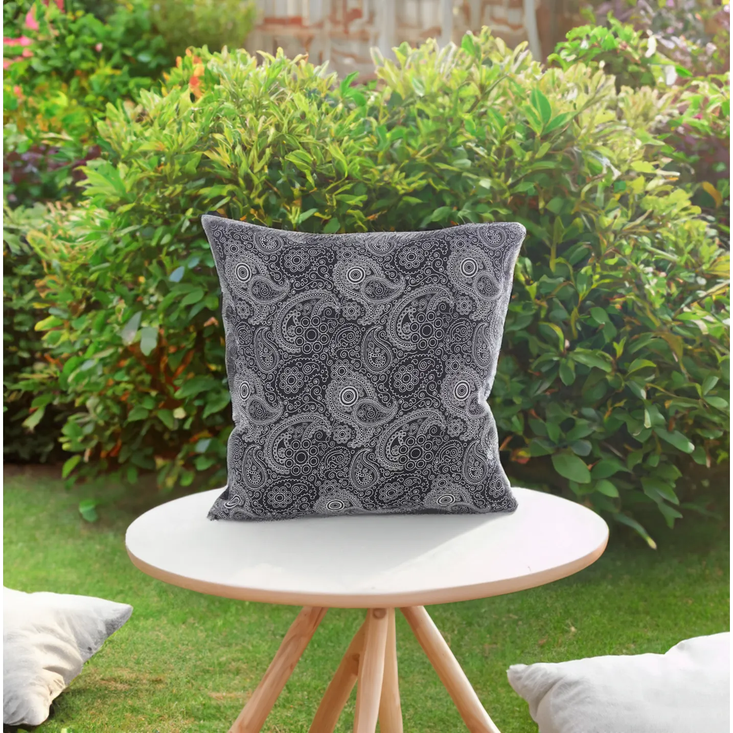 Paisley Bird Printed Cushion - Thailand