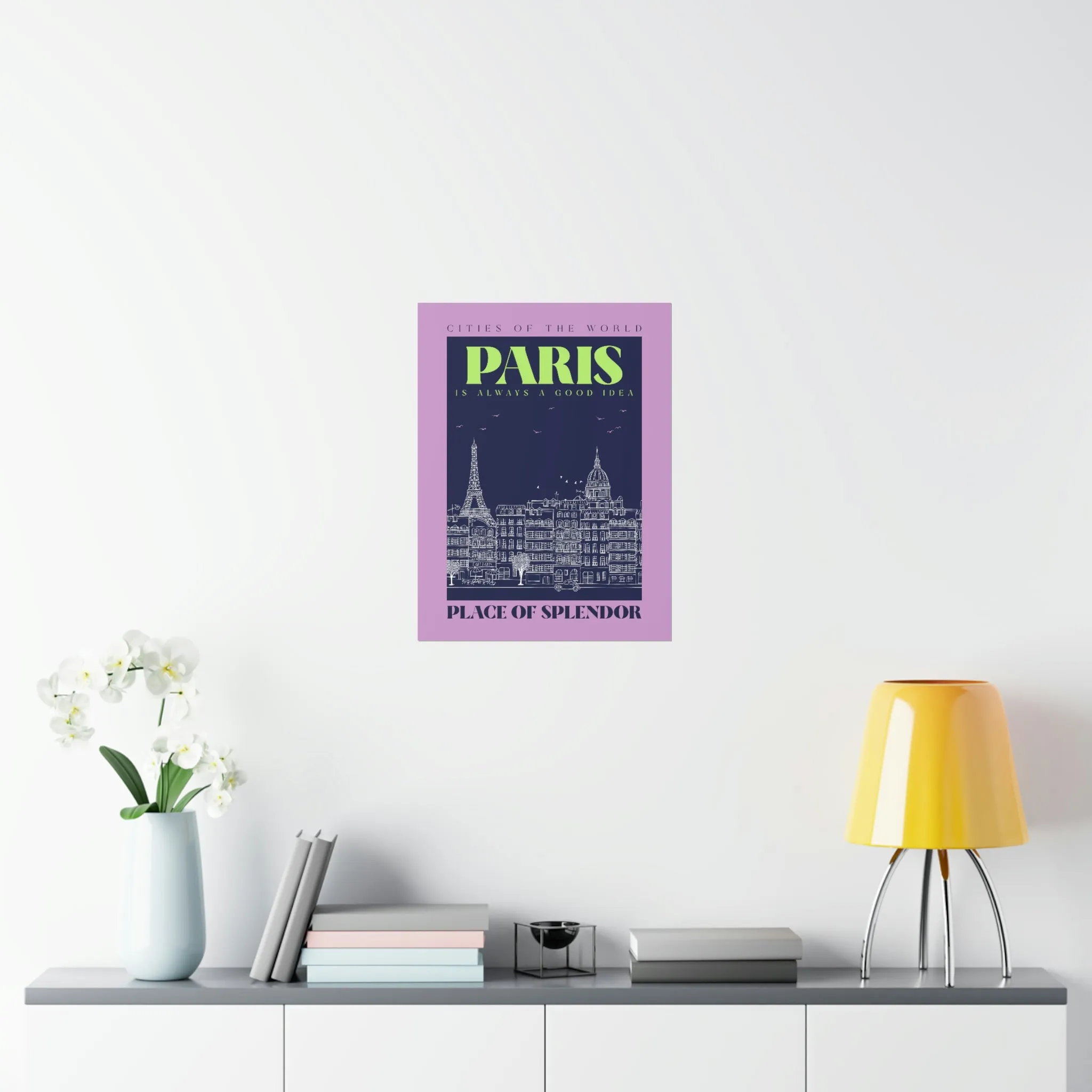 Paris City Outline Poster