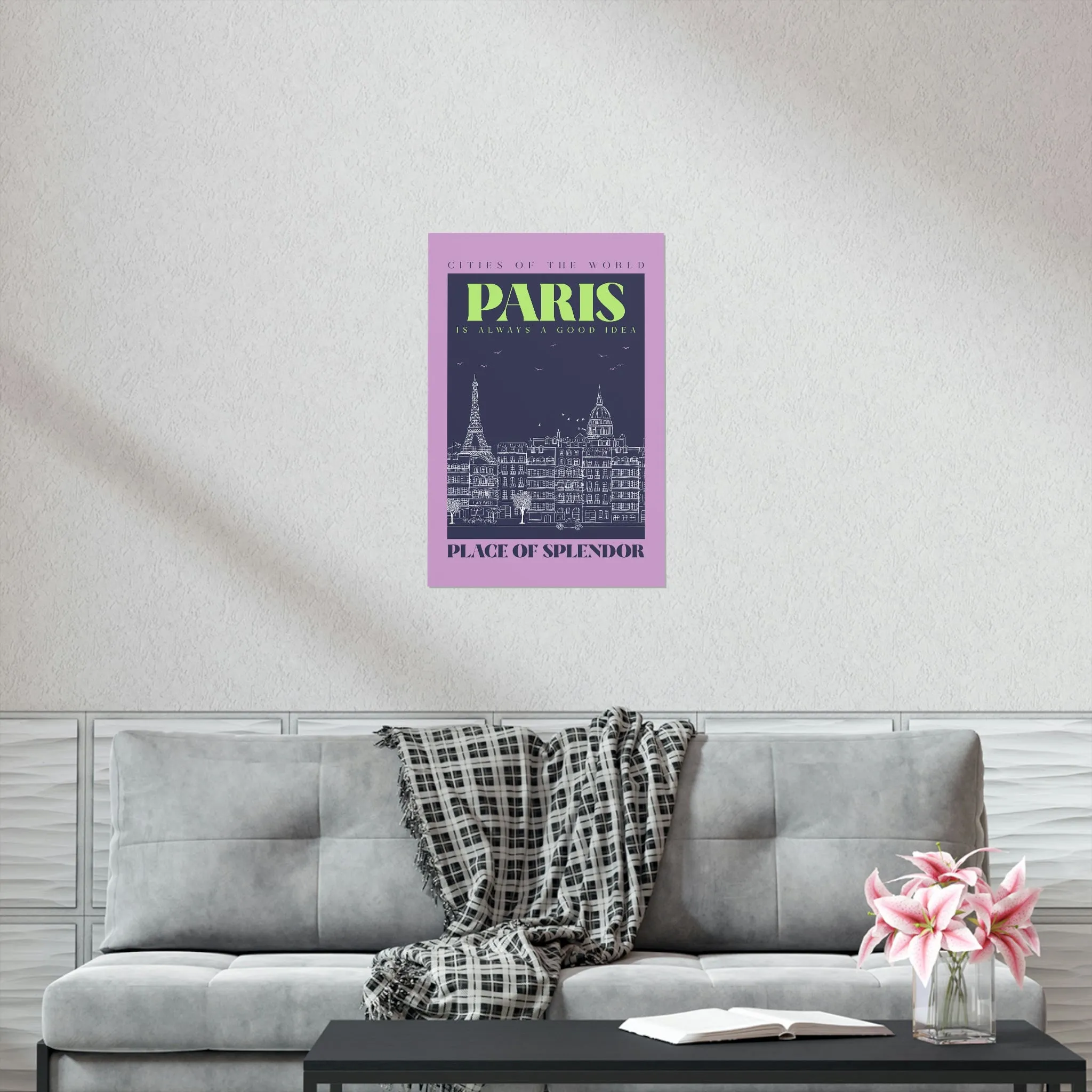 Paris City Outline Poster