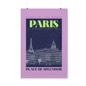 Paris City Outline Poster