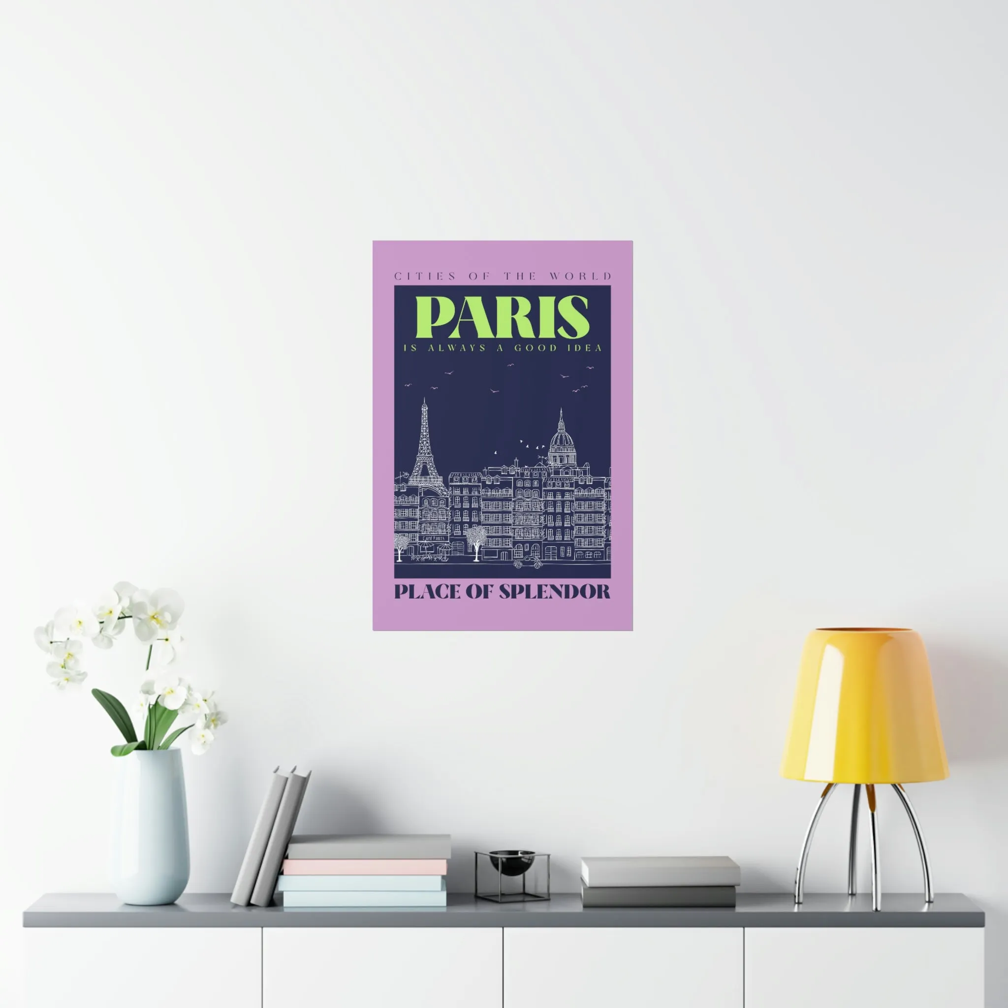 Paris City Outline Poster