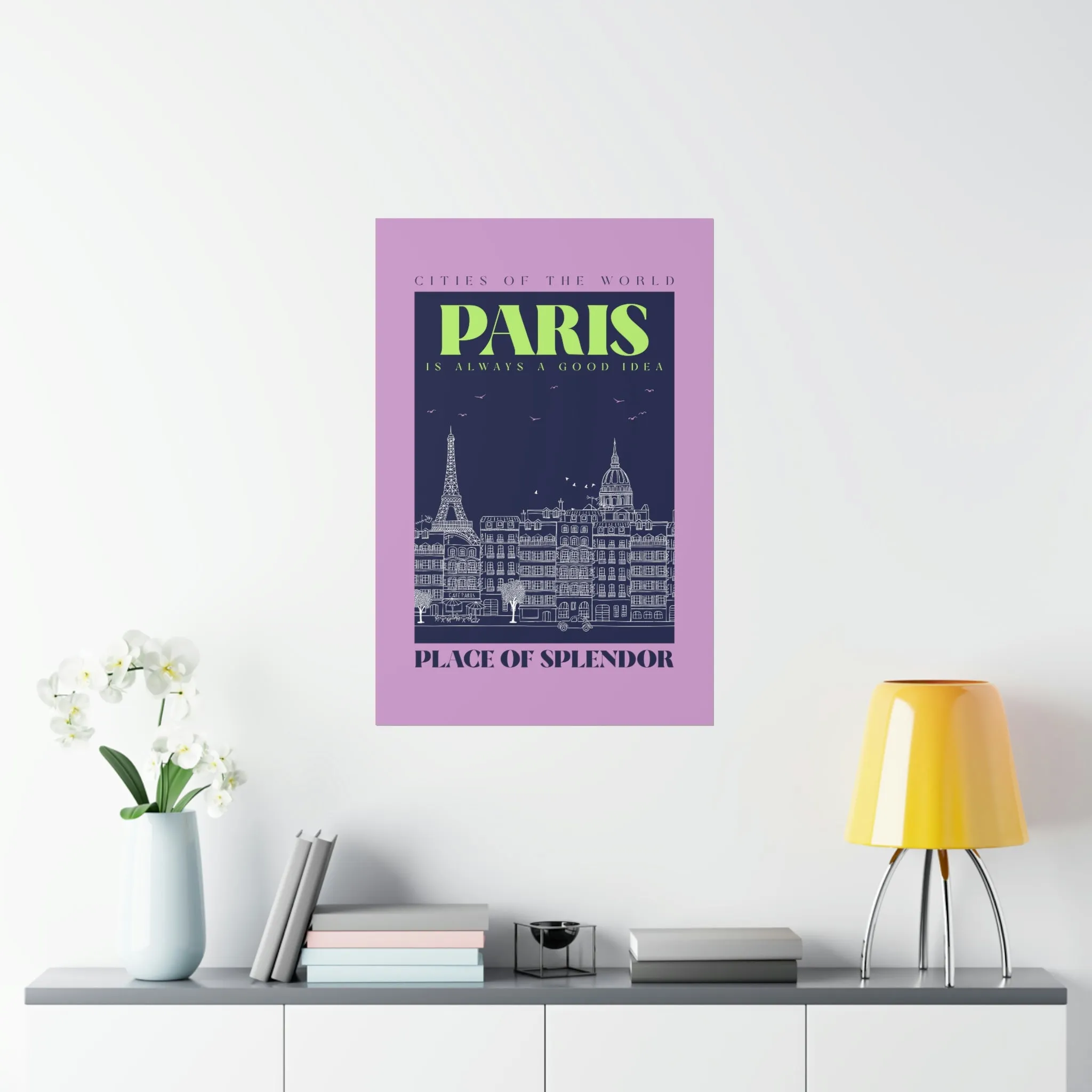 Paris City Outline Poster