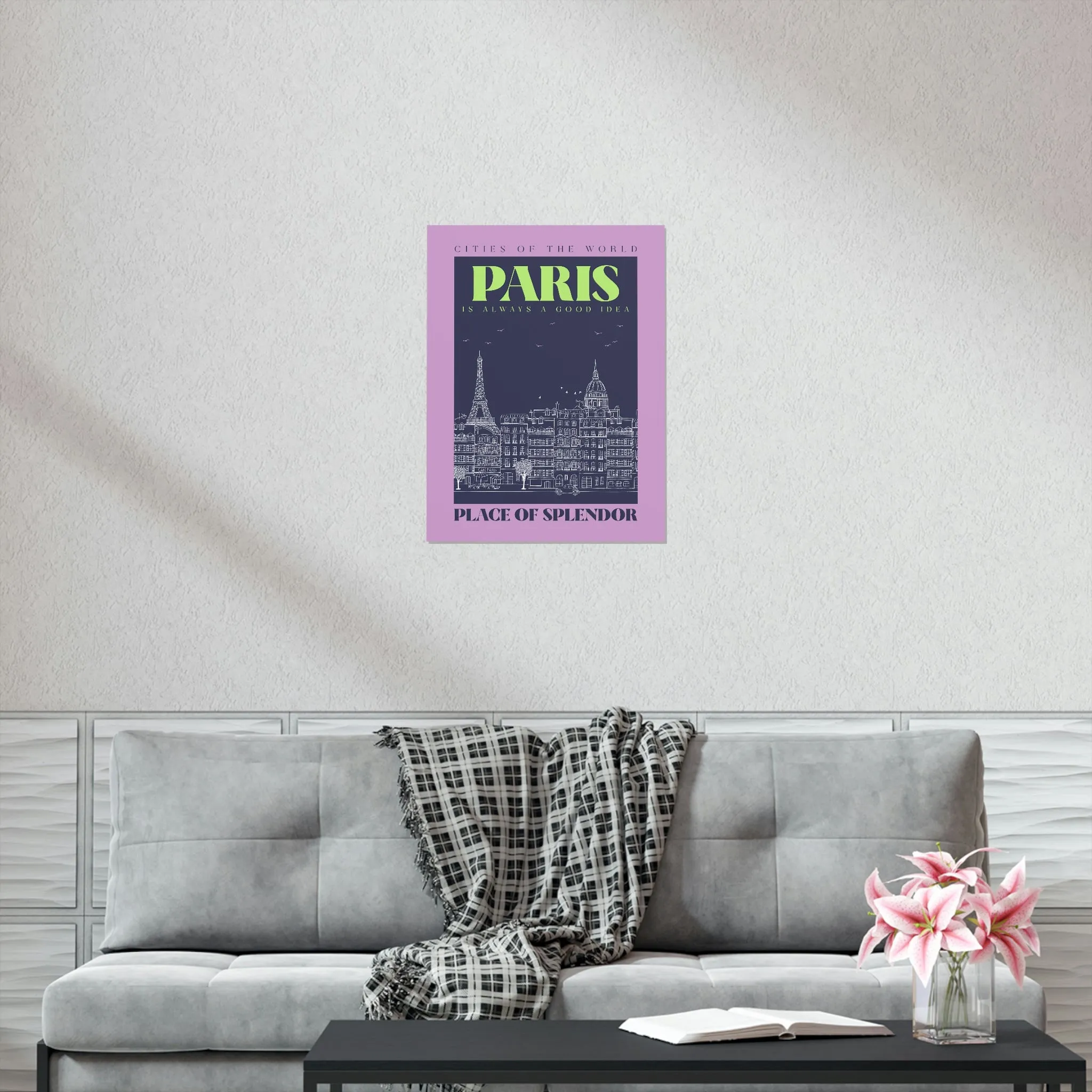 Paris City Outline Poster