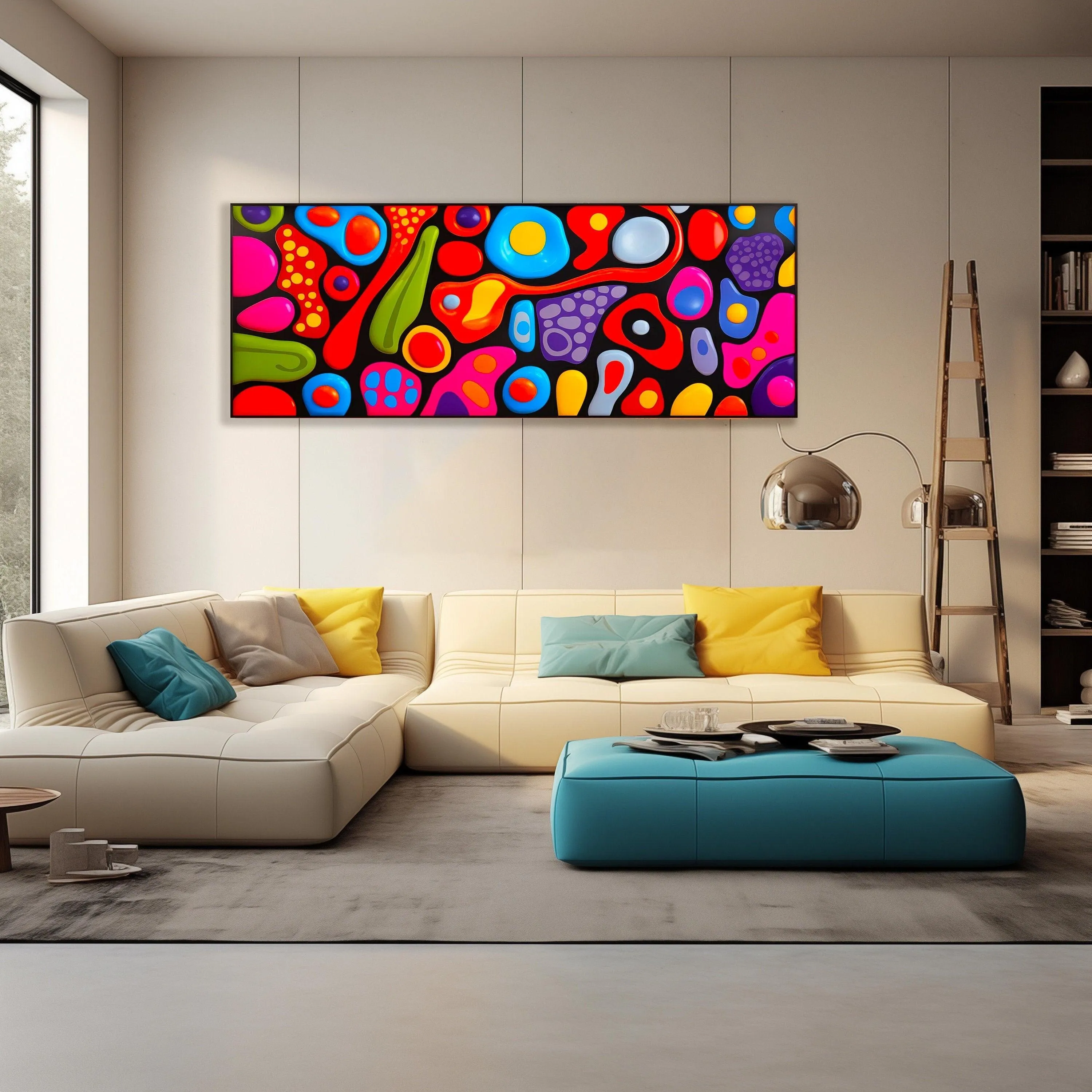 Pop Art #89 Sculpture Plexiglass Mid Century Modern Art by Artist: UniQstiQ 80s Wall Art 3D Wall Decor Retro Style Wall Art Wall Hangings Printed