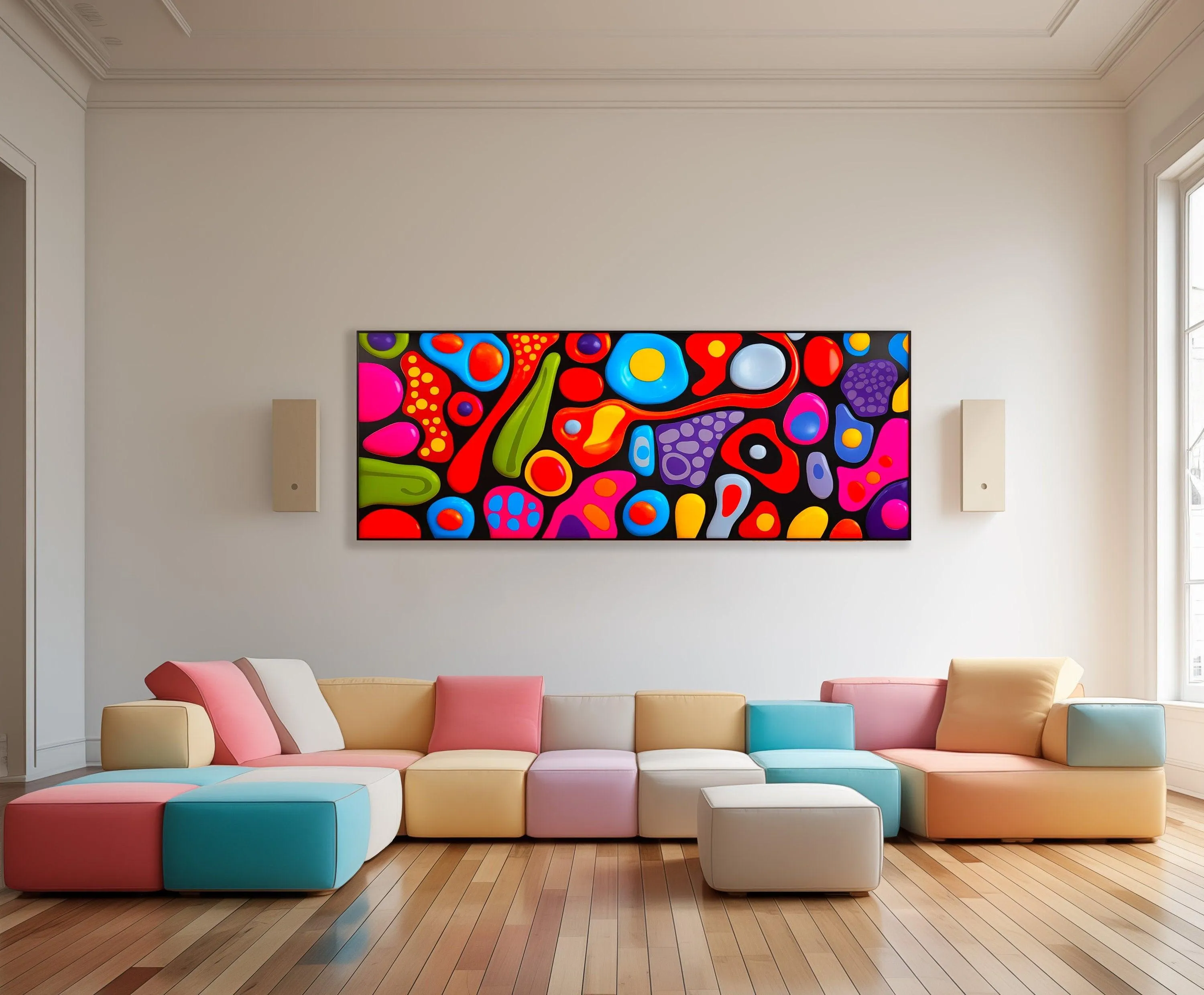 Pop Art #89 Sculpture Plexiglass Mid Century Modern Art by Artist: UniQstiQ 80s Wall Art 3D Wall Decor Retro Style Wall Art Wall Hangings Printed