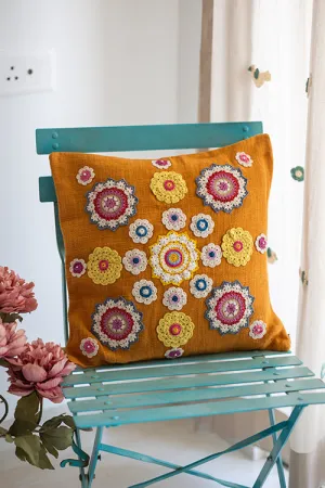 Prakriti Cushion Cover ~ Mustard Mandalas