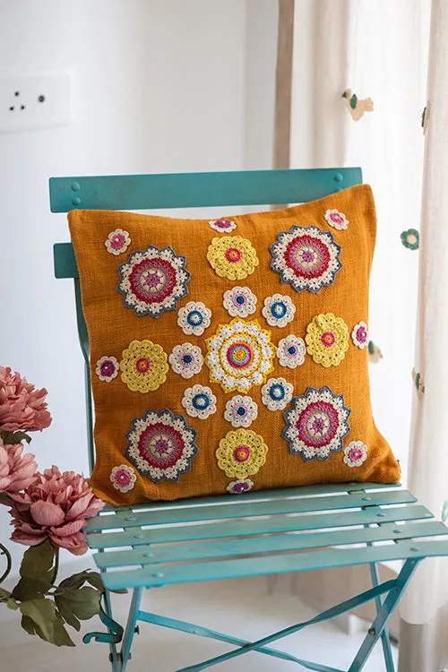 Prakriti Cushion Cover ~ Mustard Mandalas