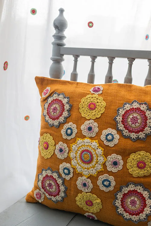 Prakriti Cushion Cover ~ Mustard Mandalas