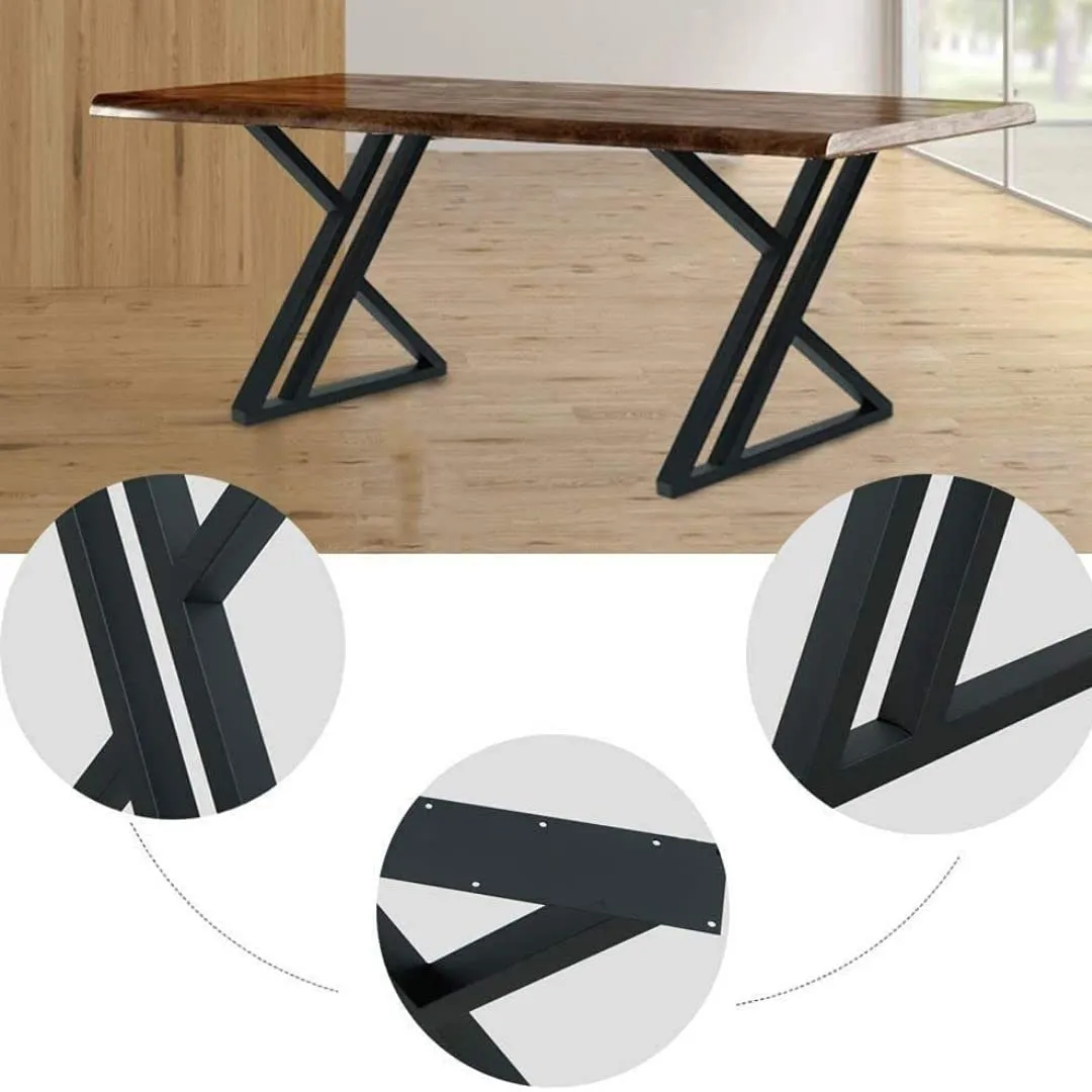 PRAMUKH FASHION-Metal Table Legs 71CM Height-5CM Wide Heavy Duty Desk Legs DIY Furniture Legs for Dining Table,Coffee Table,Office Desk (only Legs)