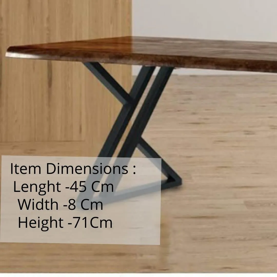 PRAMUKH FASHION-Metal Table Legs 71CM Height-5CM Wide Heavy Duty Desk Legs DIY Furniture Legs for Dining Table,Coffee Table,Office Desk (only Legs)