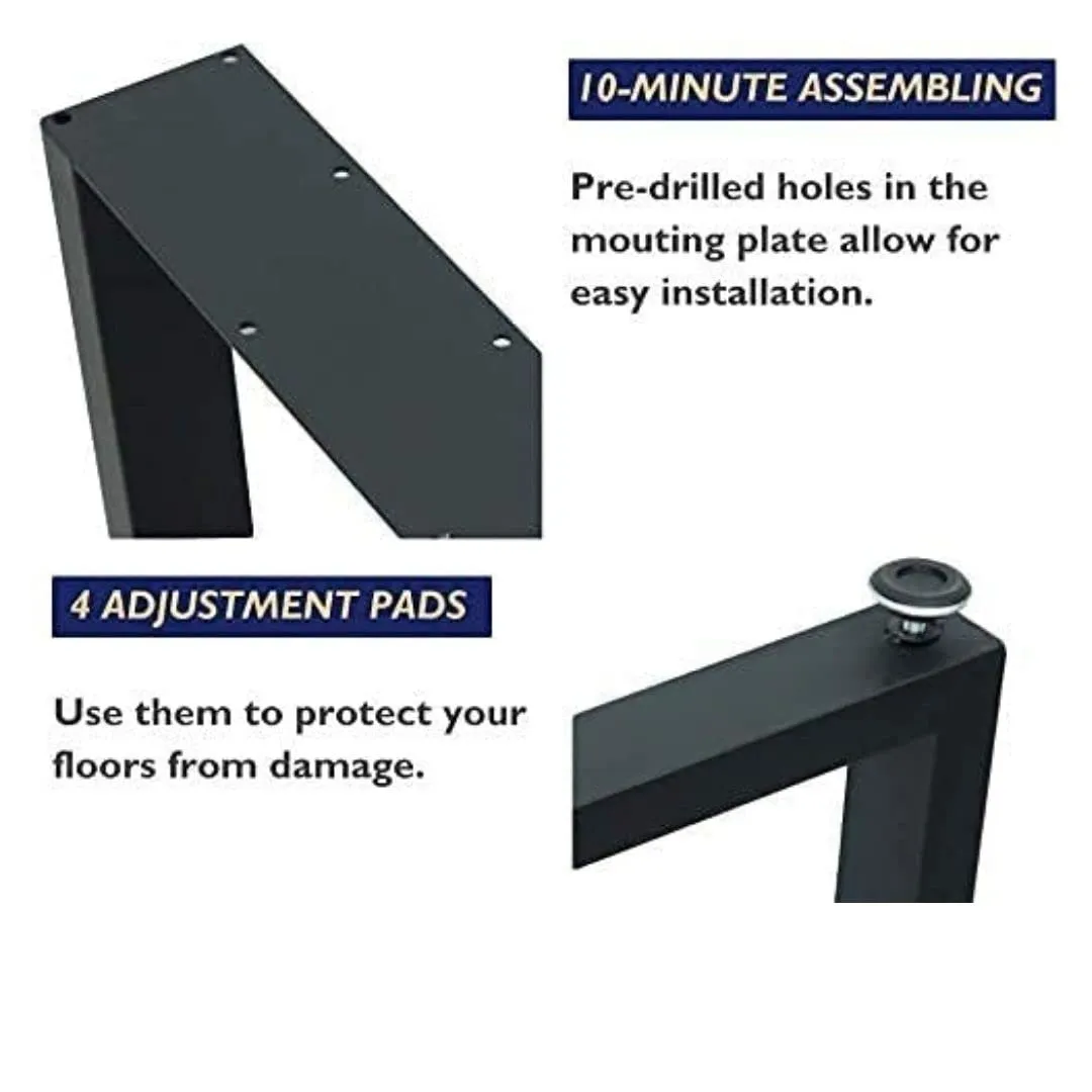 PRAMUKH FASHION-Metal Table Legs 71CM Height-5CM Wide Heavy Duty Desk Legs DIY Furniture Legs for Dining Table,Coffee Table,Office Desk (only Legs)