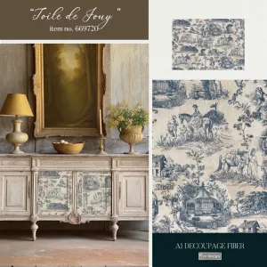 Prima Re-Design Kacha A1 Decoupage fibre Toile De Jouy