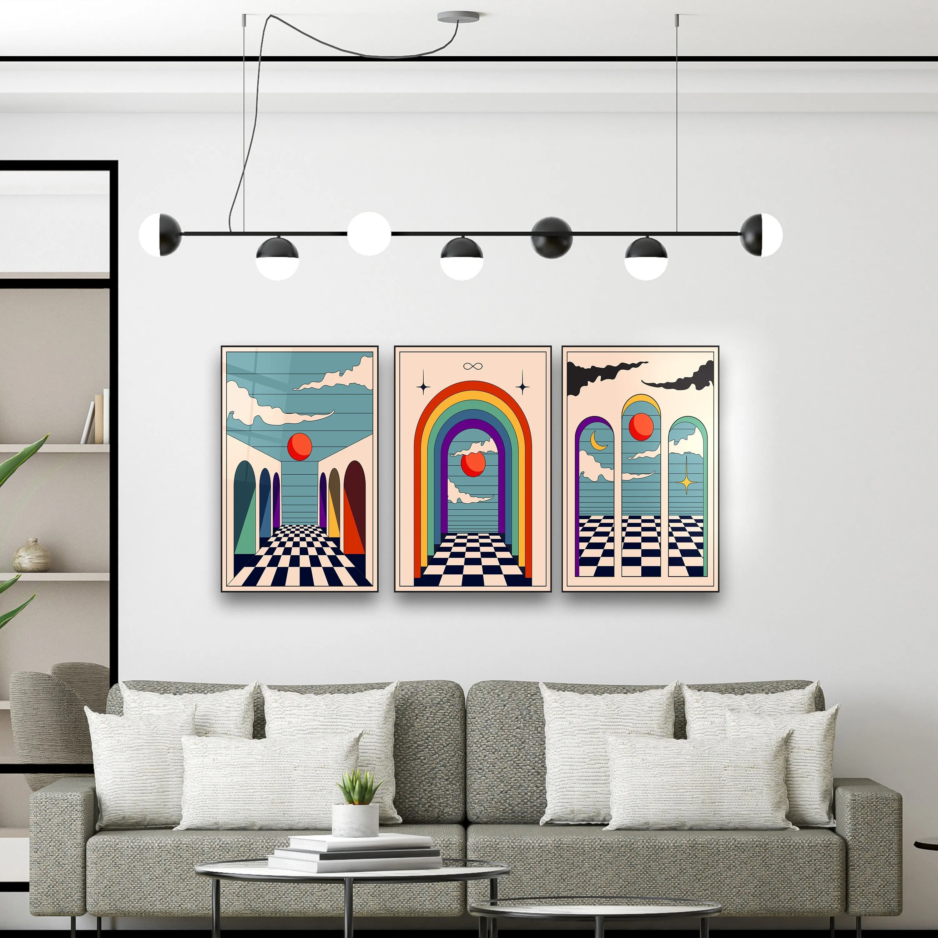 ."Dream World". Contemporary Gallery Collection Glass Wall Art