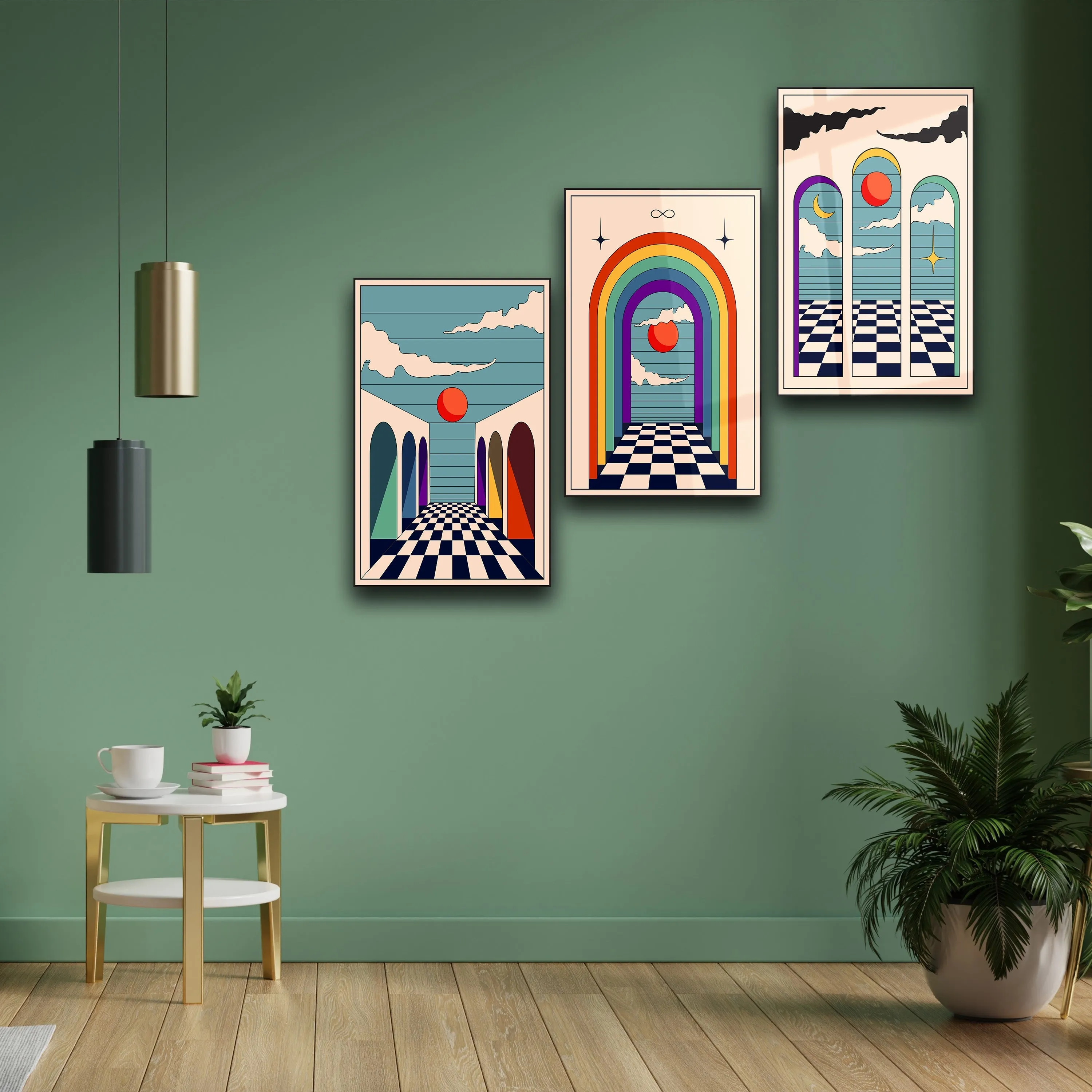 ."Dream World". Contemporary Gallery Collection Glass Wall Art