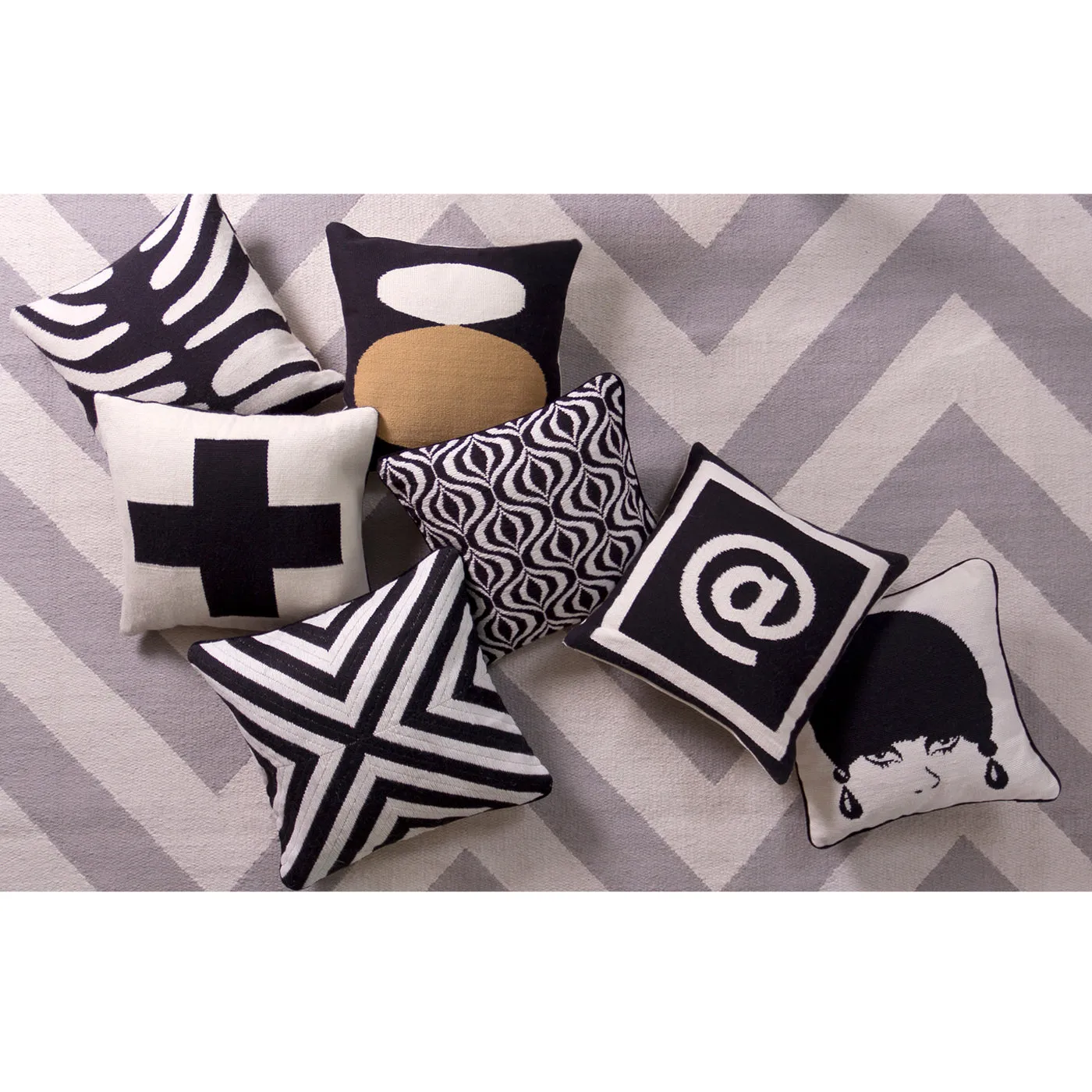 Reversible Letter Throw Pillow