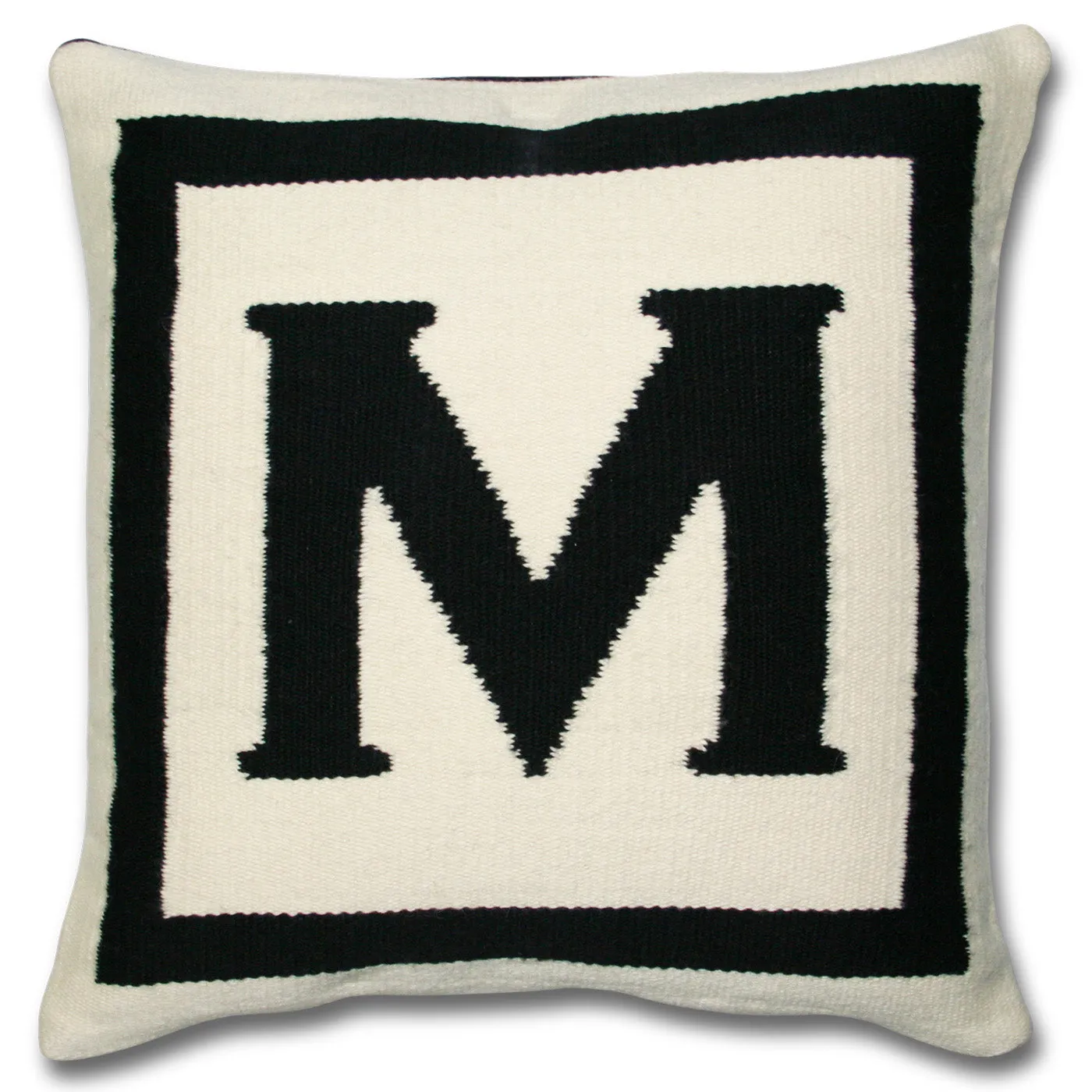 Reversible Letter Throw Pillow