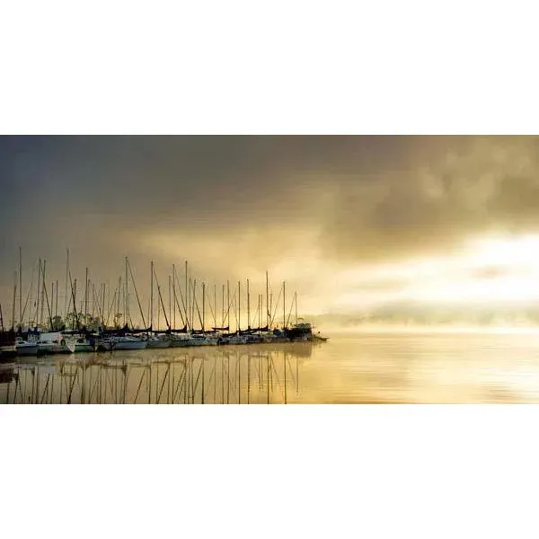 Sails at Sunset Coastal Wall Art UV Resistant Canvas Indoor Outdoor
