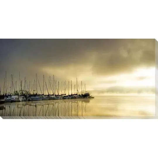Sails at Sunset Coastal Wall Art UV Resistant Canvas Indoor Outdoor