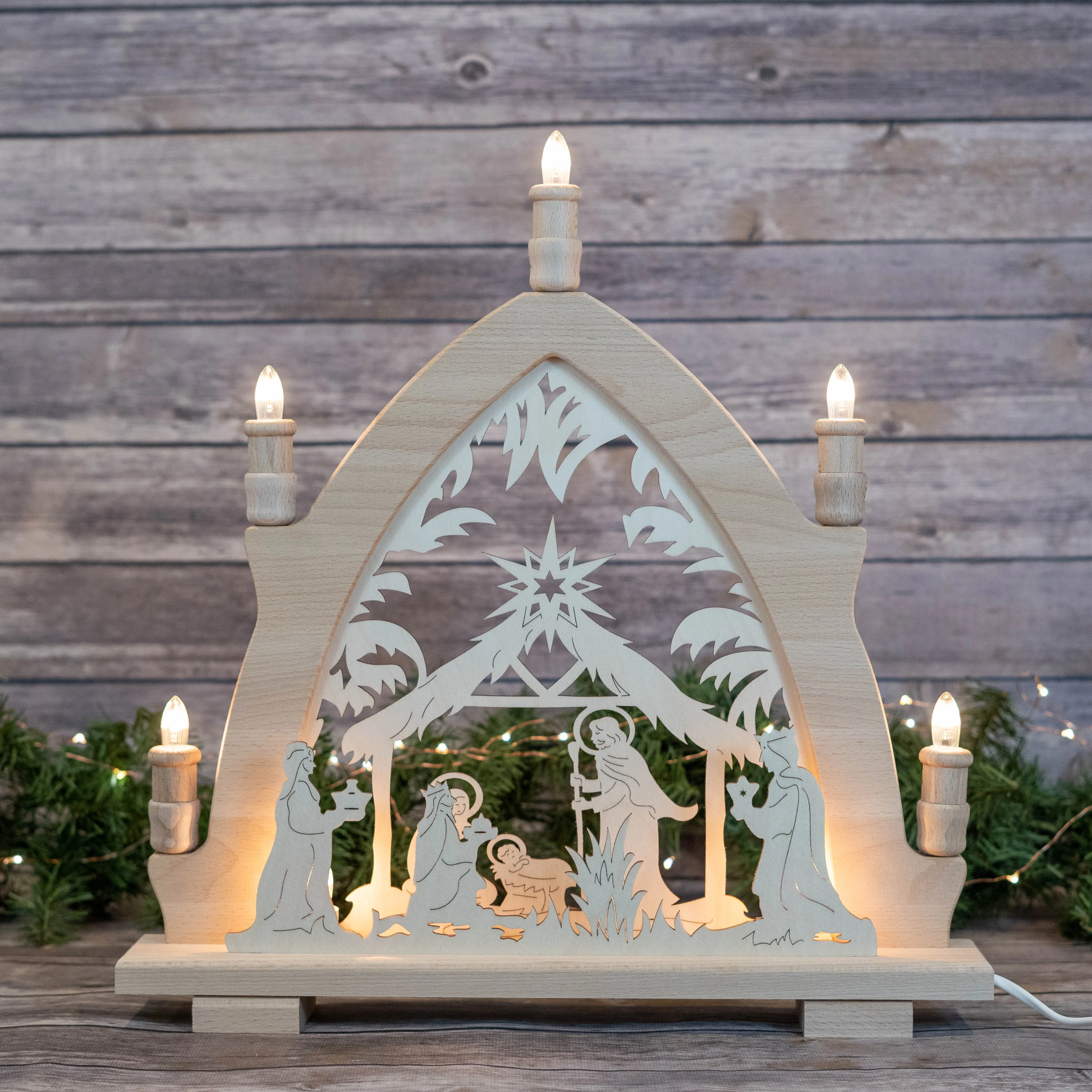 Schwibbogen- Electric High Arch Nativity Schwibbogen