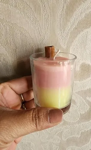 SCIIAN Candle | Scented Glass Candles | Candle for Home Decor | Home Decorative Item | Cinnamon Candle | Warm and Relaxing Fragrance for Home | Decoration Candles | Pack of 6