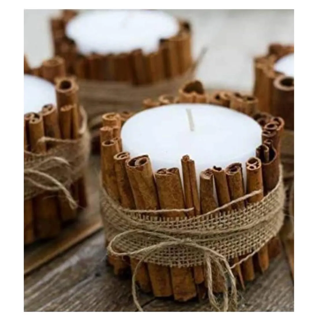 SCIIAN Cinnamon Stick Piller Candle | Candle | Soy Wax Candle | Candle for Home Decor | Decorative Candle | Festival Candle | Warm and Relaxing Fragrance for Home | Best for Festive Gifting -120g