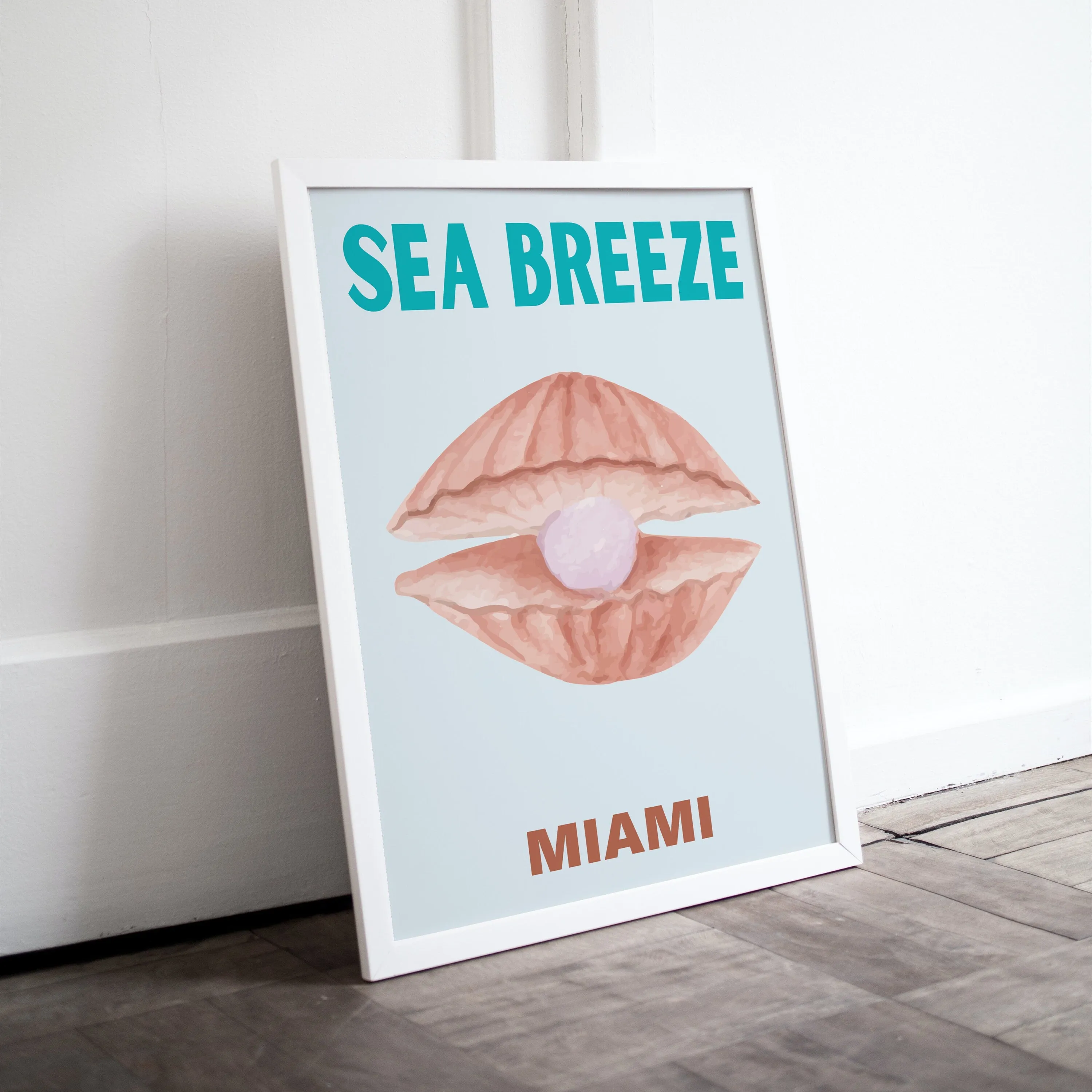 Set Of 8 Coastal Travel Posters INSTANT DOWNLOAD Art Prints, Seashell Art, Beach Prints, Coastal Wall Art, Watercolor Neutral