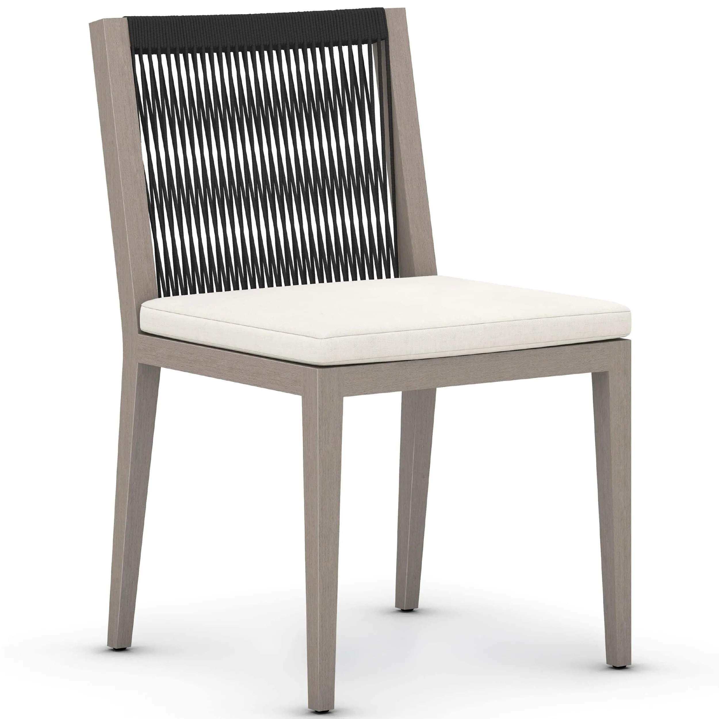 Sherwood Outdoor Dining Chair, Natural Ivory/Weathered Grey, Set of 2