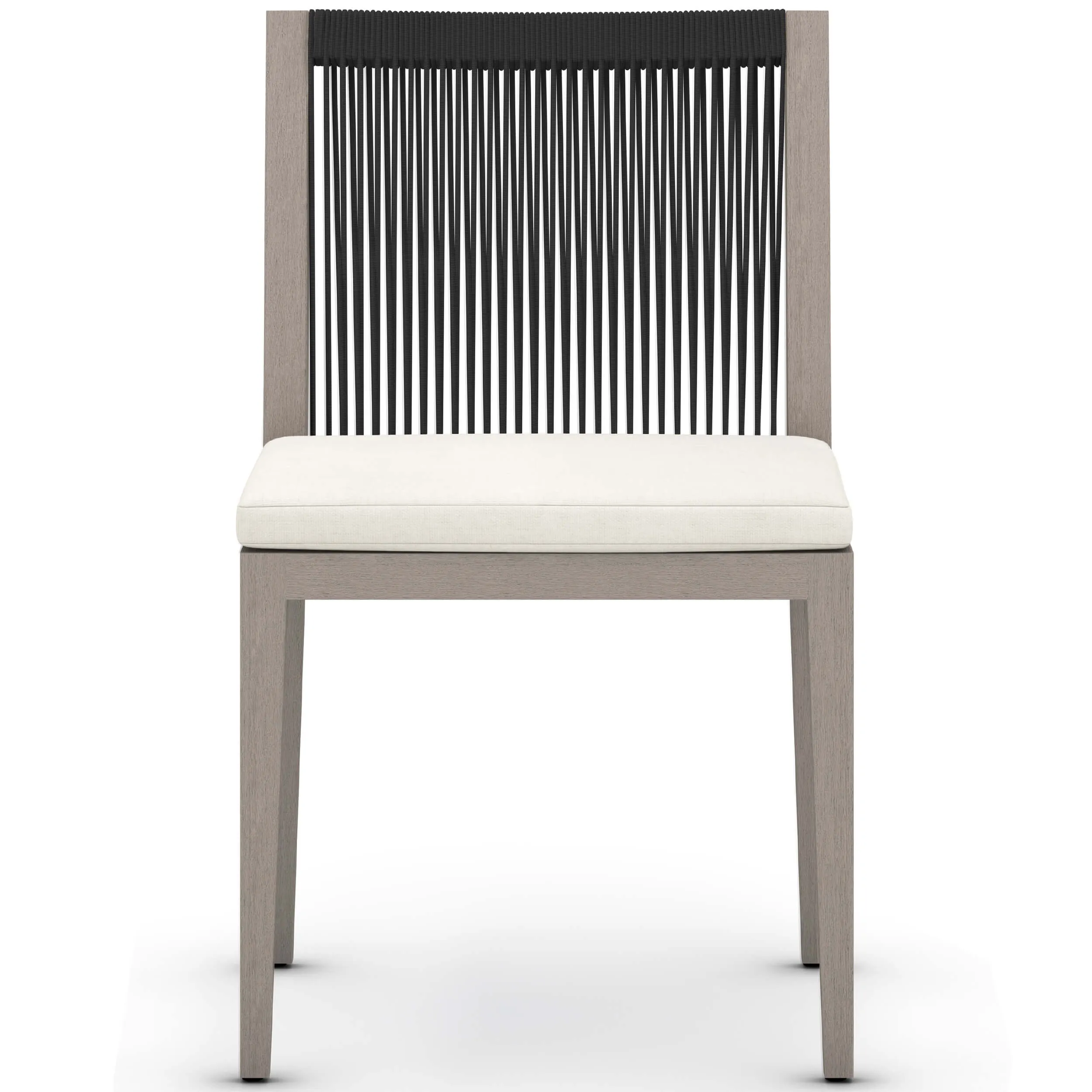 Sherwood Outdoor Dining Chair, Natural Ivory/Weathered Grey, Set of 2
