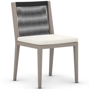 Sherwood Outdoor Dining Chair, Natural Ivory/Weathered Grey, Set of 2