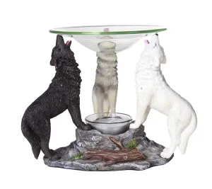 Simmer Pot/Oil Burner - Wolves 6.25x6x5.25"