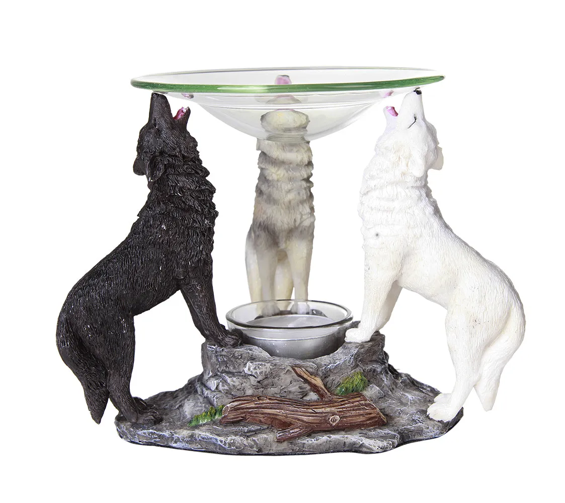 Simmer Pot/Oil Burner - Wolves 6.25x6x5.25"