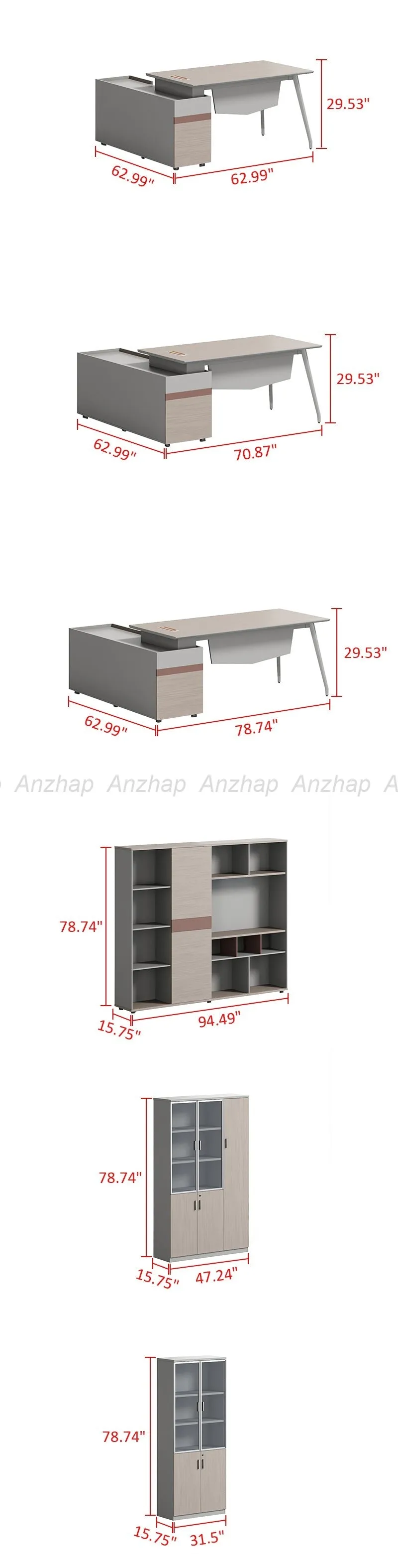 Sleek Executive Desk with Distinctive Two-Tone Style