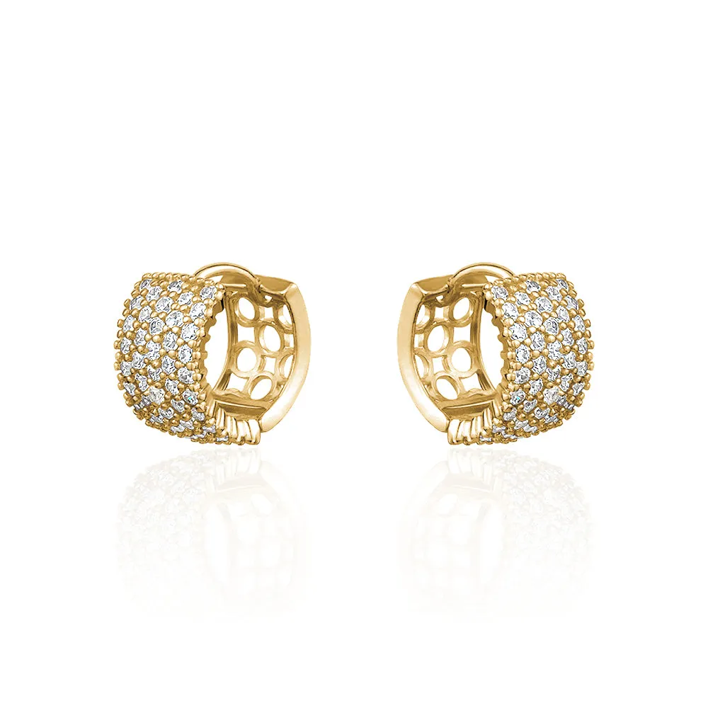SMALL PAVE HUGGIES