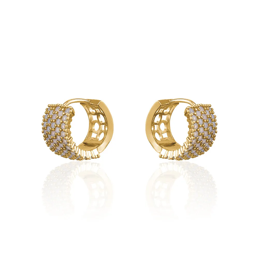 SMALL PAVE HUGGIES