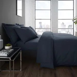 Soft touch microfibre 32cm Fitted Bed Sheet by Serene in Navy