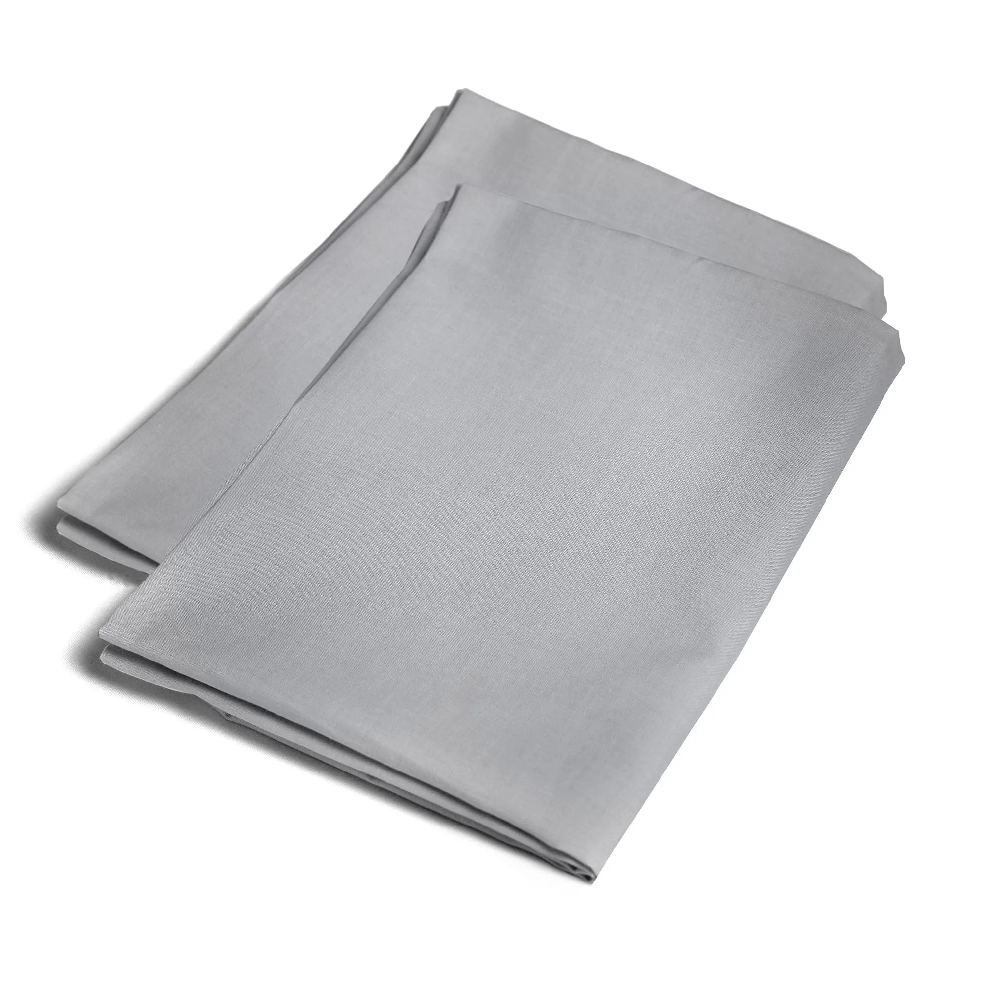 Soft touch microfibre Pair of Housewife Pillowcases by Serene in Silver 50 x 75cm
