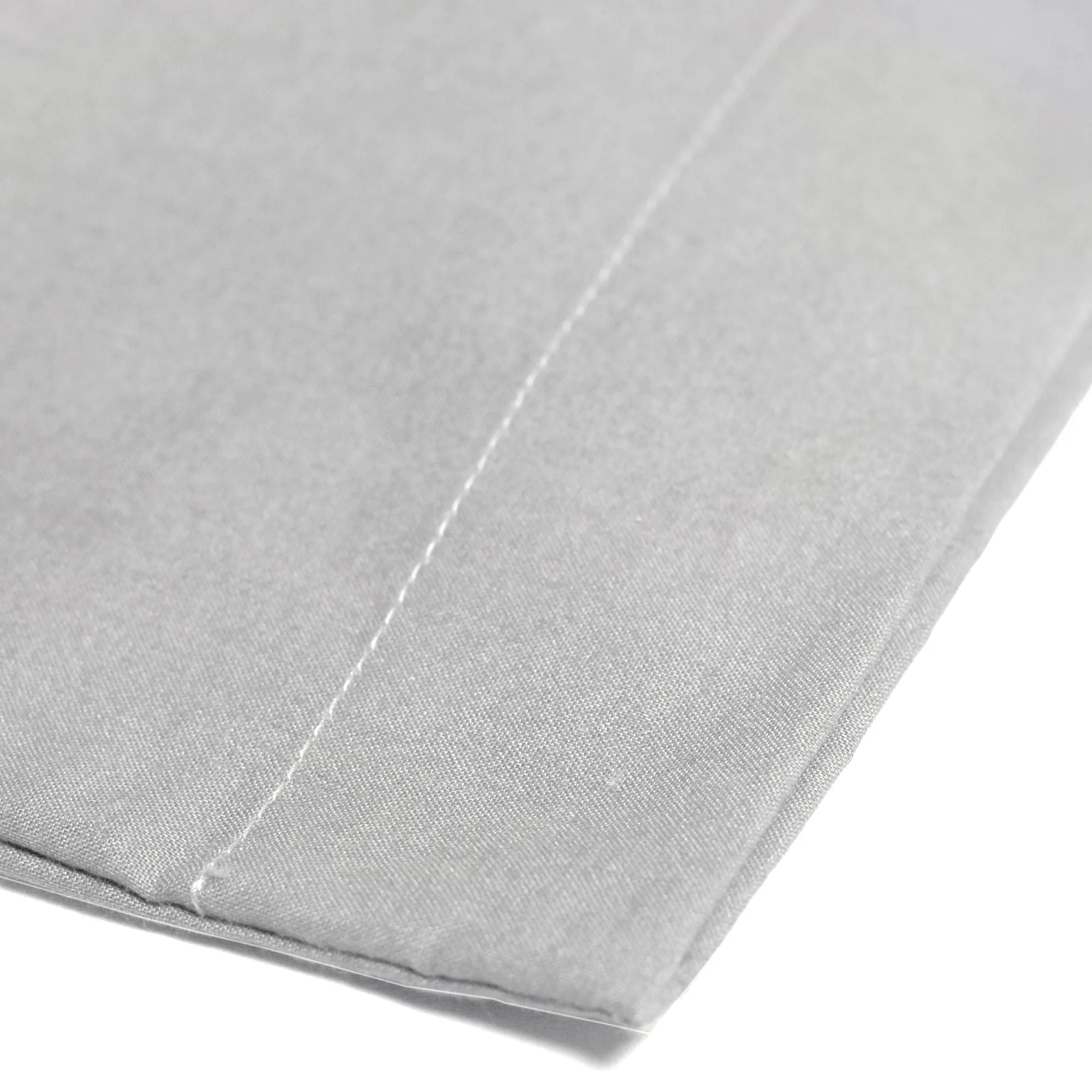 Soft touch microfibre Pair of Housewife Pillowcases by Serene in Silver 50 x 75cm